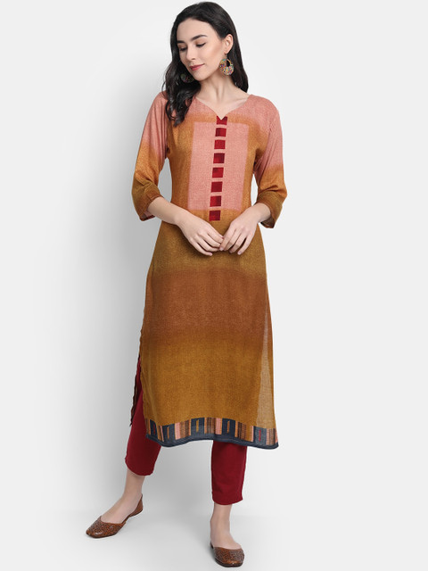 

7Threads Women Multicoloured Printed Straight Kurta, Multi