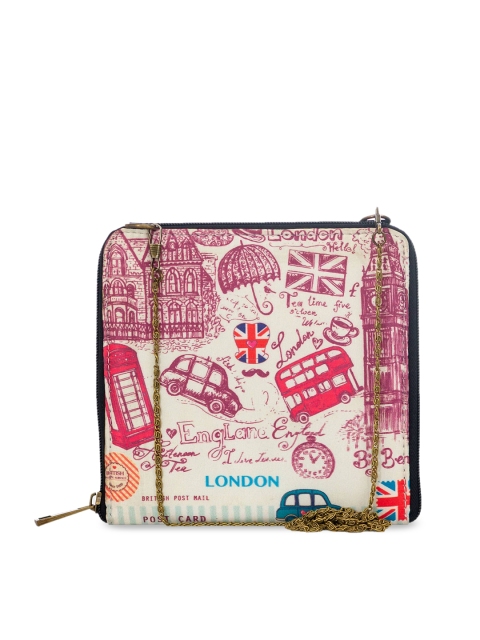 

BandBox Red Printed Sling Bag
