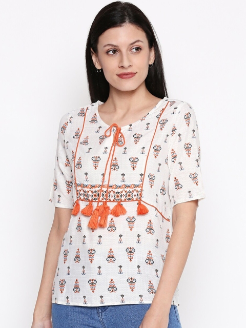 

People Women White Embroidered Top