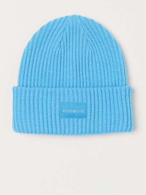 

H&M Women Blue Ribbed Hat