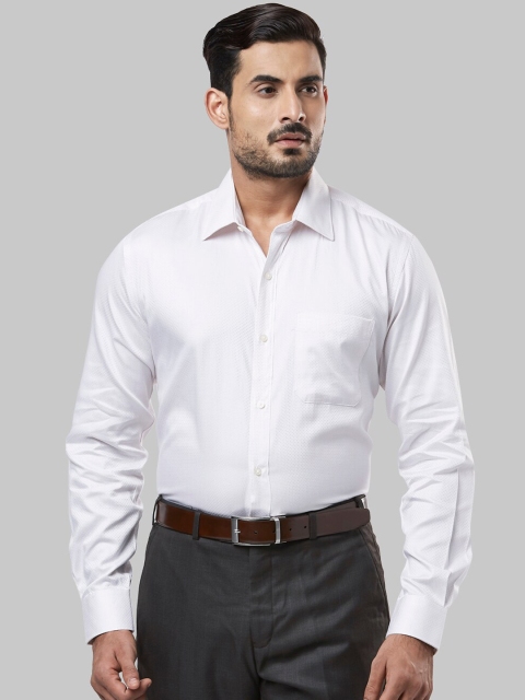 

Raymond Men White Self Design Formal Shirt