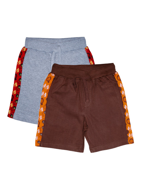 

KiddoPanti Boys Brown Solid Regular Fit Regular Shorts