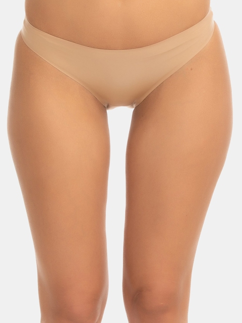 

Zivame Women Beige Solid Seamless Bikini Briefs ZI2387FASHABRWN