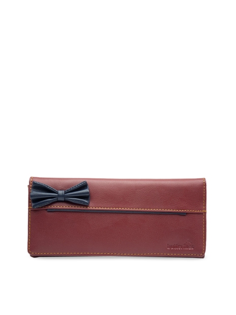 

Butterflies Women Maroon Solid Envelope Wallet