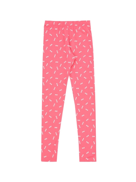 

Pantaloons Junior Girls Pink& White Printed Ankle-length Leggings