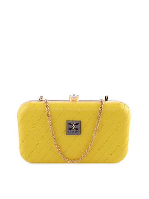 

ESBEDA Yellow Textured Clutch