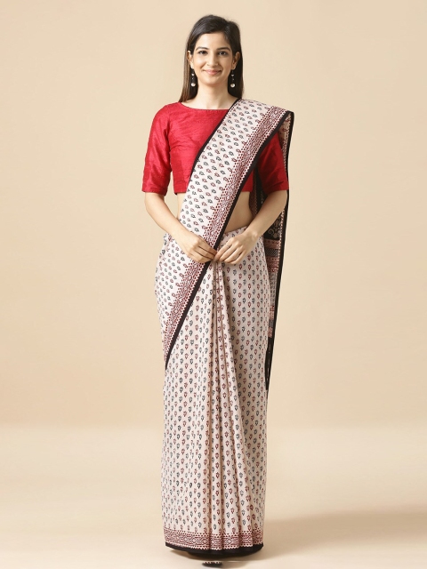 

Taneira Off-White Woven Design Bagh Saree