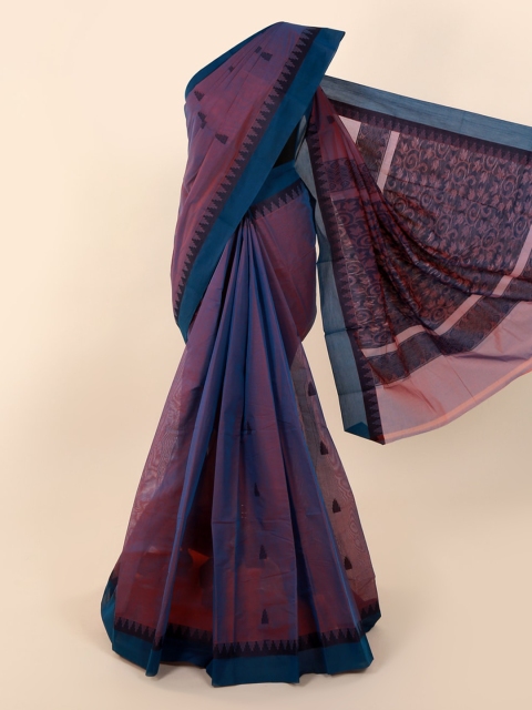 

Pothys Purple Woven Design Pure Cotton Saree