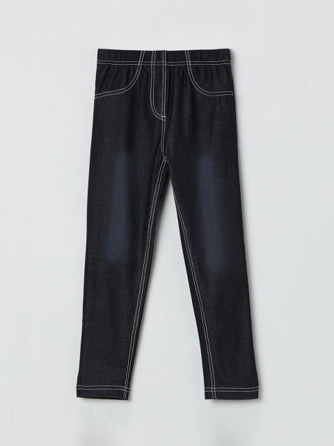 

max Girls Black Solid Jeggings