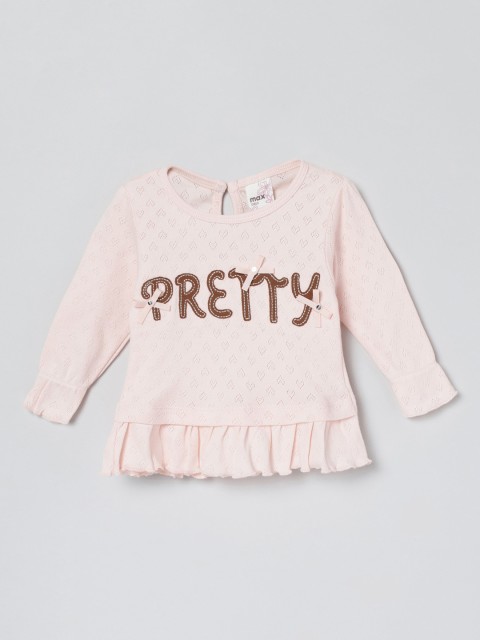 

max Girls Pink Printed Top