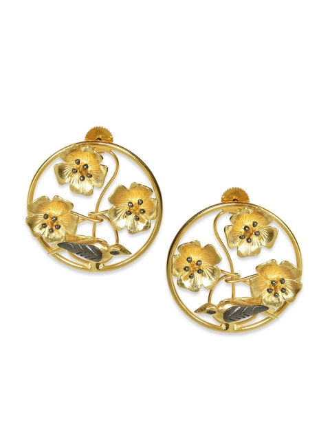 

MIDASKART Gold-Toned Circular Studs
