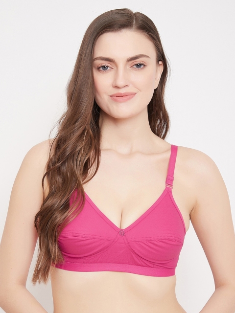 

Klassik Magenta Solid Non-Wired Non Padded Everyday Bra