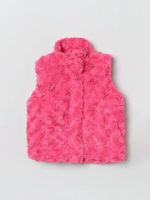 

max Girls Pink Printed Puffer Jacket