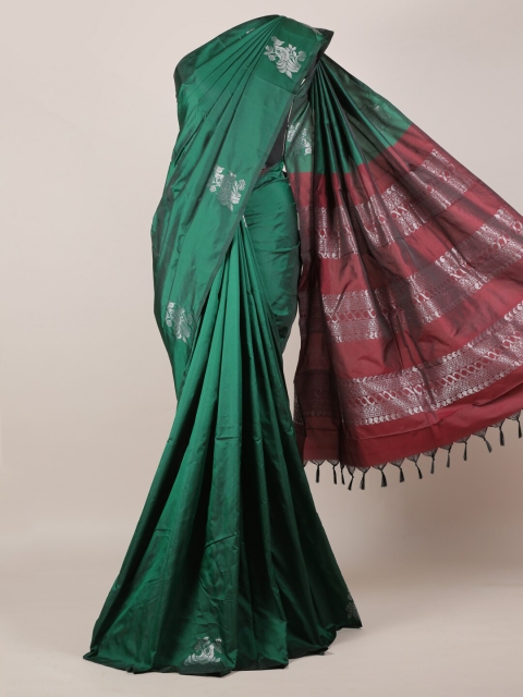 

Pothys Green Woven Design Art Silk Saree with Jhalar Pallu