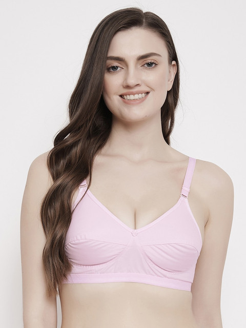 

Klassik Pink Solid Non-Wired Non Padded Everyday Bra