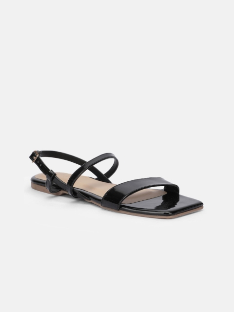 

MARCHE Women Black Colourblocked Open Toe Flats