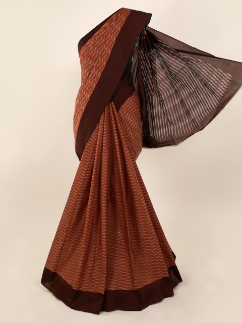 

Pothys Orange Printed Pure Cotton Sustainable Saree