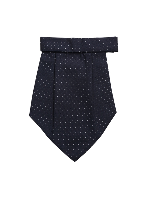 

Alvaro Castagnino Navy Blue & White Woven Design Cravat Tie