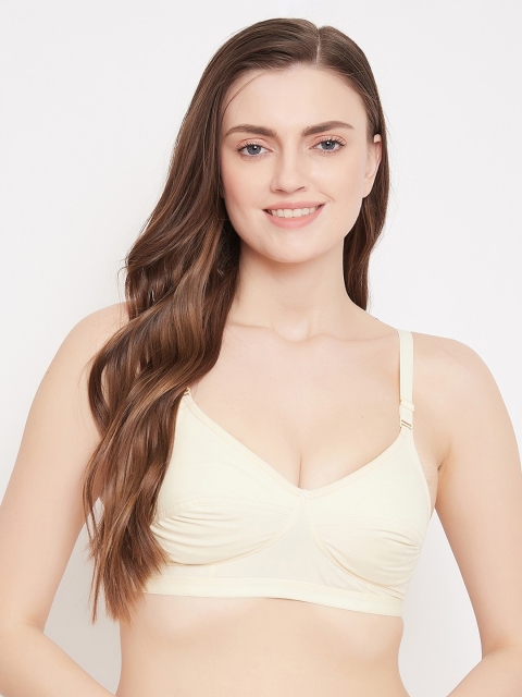 

Klassik Cream-Coloured Solid Non-Wired Non Padded Everyday Bra