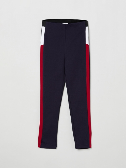 max Girls Blue Regular Fit Solid Regular Trousers