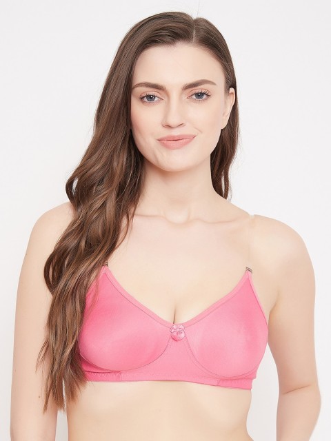 

Klassik Pink Solid Non-Wired Non Padded Everyday Bra