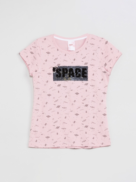 

max Girls Pink Printed Top