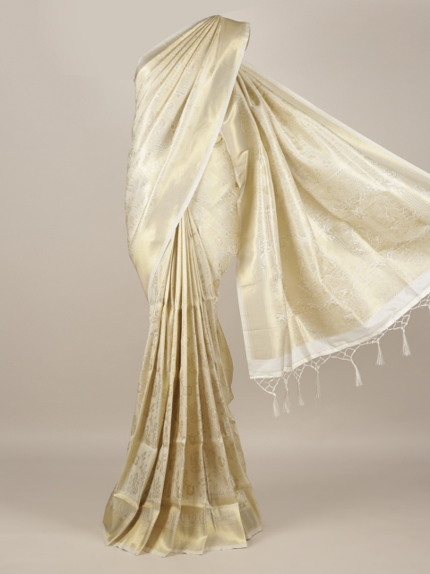 

Pothys Cream-Coloured Woven Design Jute Silk Saree