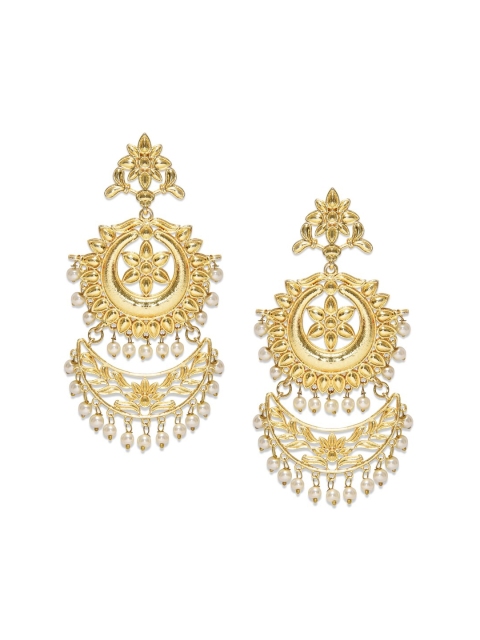 

MIDASKART Gold-Toned Circular Chandbalis