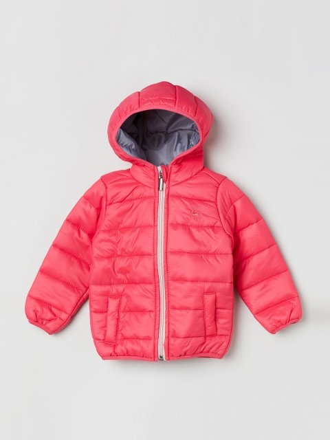 

max Girls Pink Solid Padded Jacket