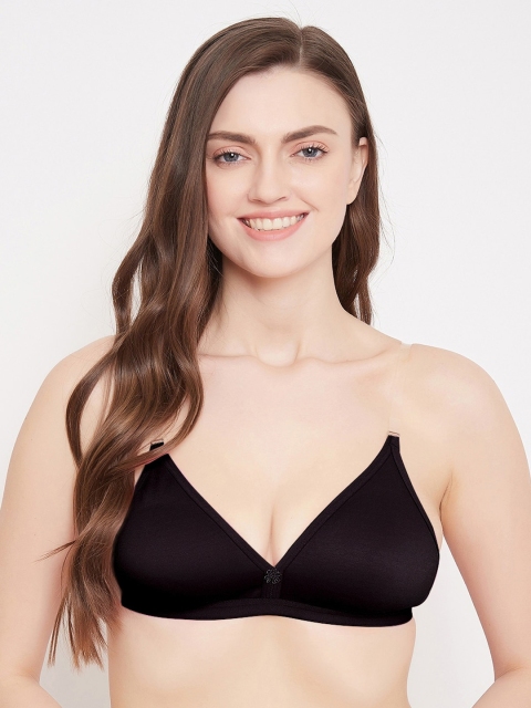

Klassik Black Solid Non-Wired Non Padded Everyday Bra