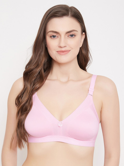 

Klassik Pink Solid Non-Wired Non Padded Everyday Bra