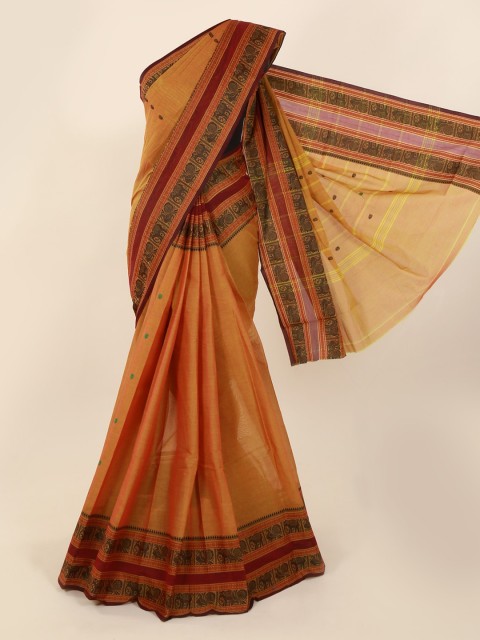 

Pothys Mustard Woven Design Pure Cotton Saree