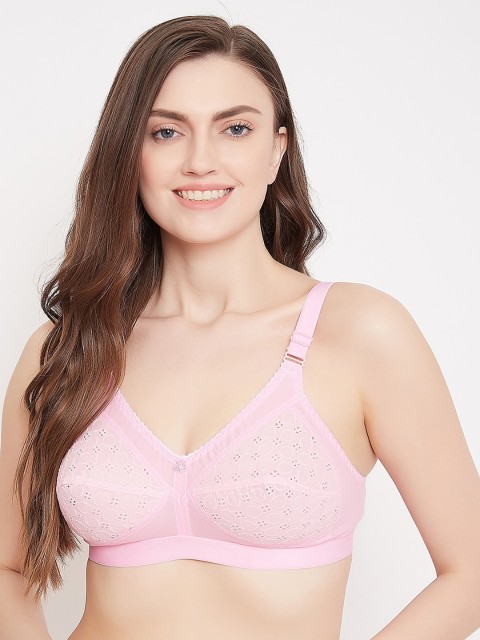 

Klassik Pink Self Design Non-Wired Non Padded Everyday Bra KLPNKJSK