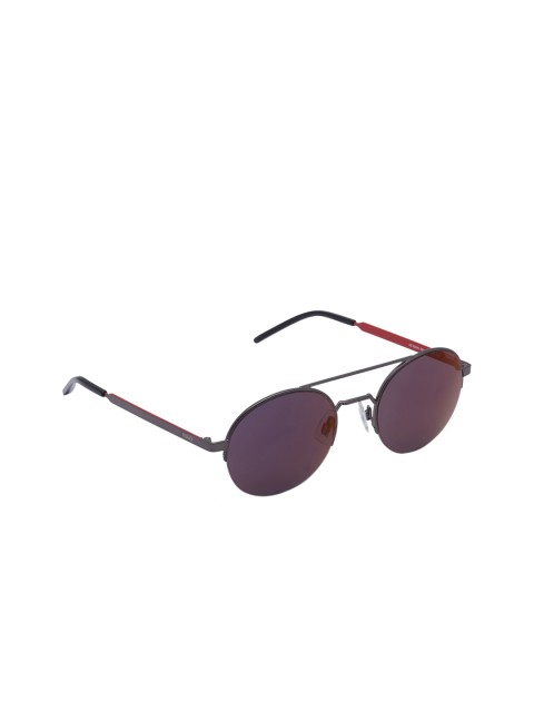 

HUGO Unisex Round Sunglasses, Red