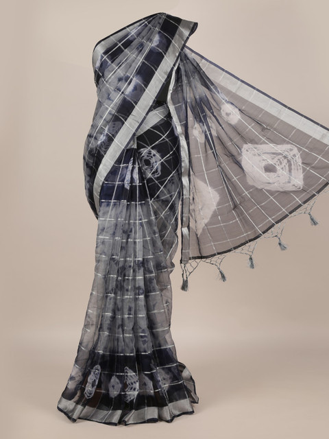 

Pothys Grey Dyed Jute Silk Saree