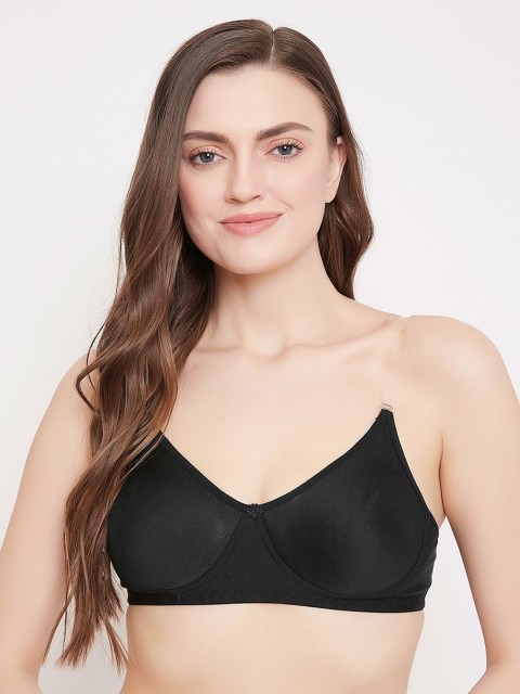 

Klassik Black Solid Non-Wired Non Padded Everyday Bra