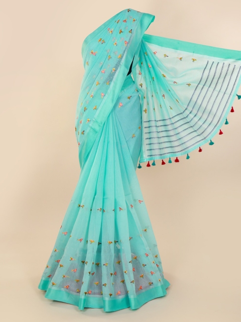 

Pothys Blue Printed Pure Cotton Saree