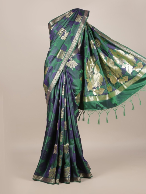 

Pothys Green Woven Design Jute Silk Saree