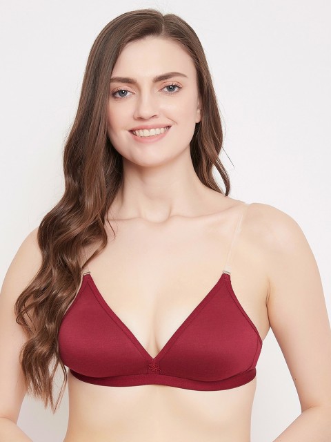 

Klassik Maroon Solid Non-Wired Non Padded Everyday Bra