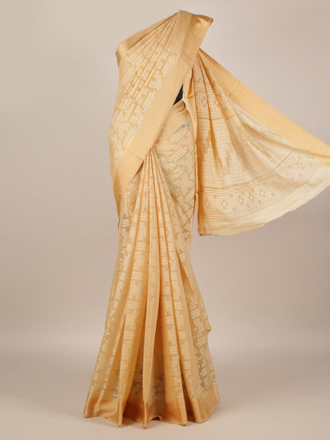 

Pothys Cream-Coloured Woven Design Jute Silk Saree