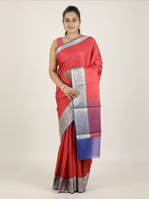 

Pothys Red Woven Design Cotton Blend Saree