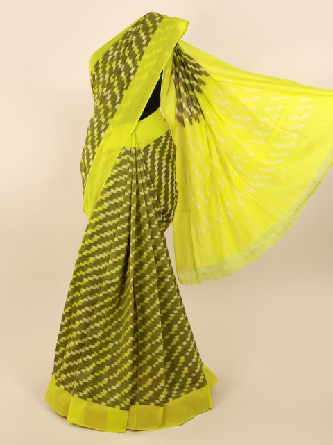 

Pothys Lime Green Woven Design Pure Cotton Sustainable Saree