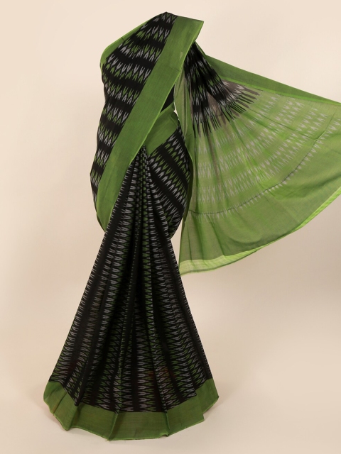 

Pothys Black & Green Pure Cotton Woven Design Saree