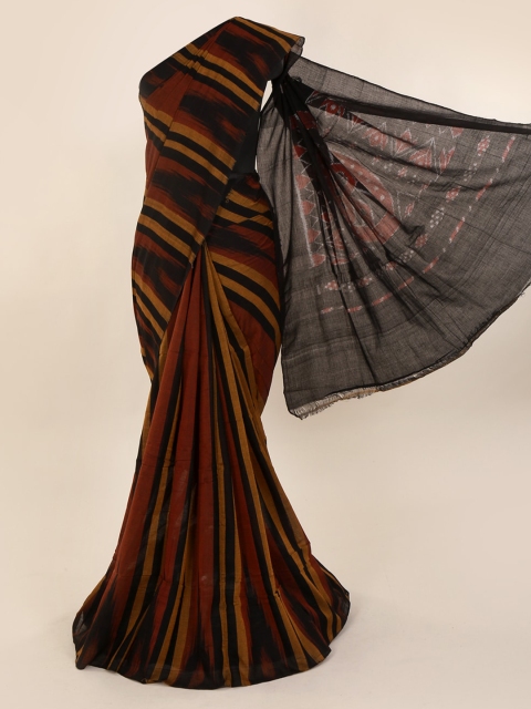 

Pothys Multicoloured Striped Pure Cotton Saree, Multi