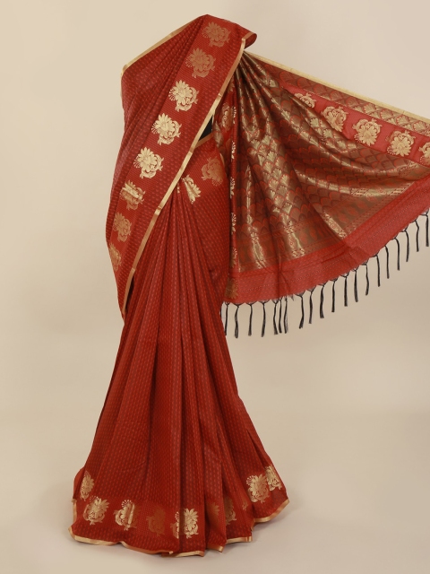

Pothys Red Woven Design Art Silk Saree