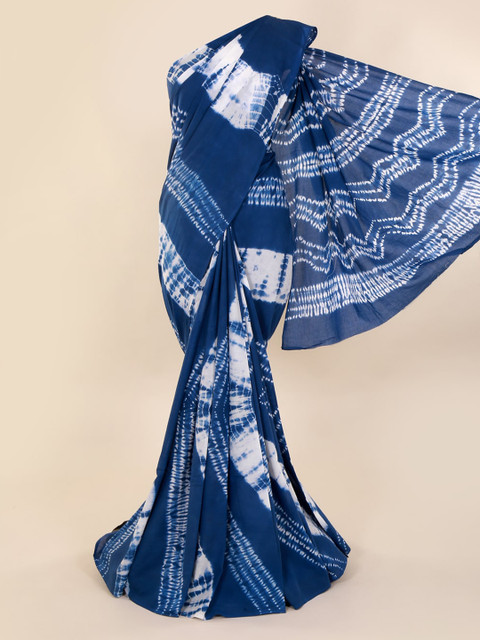 

Pothys Blue & White Pure Cotton Printed Saree