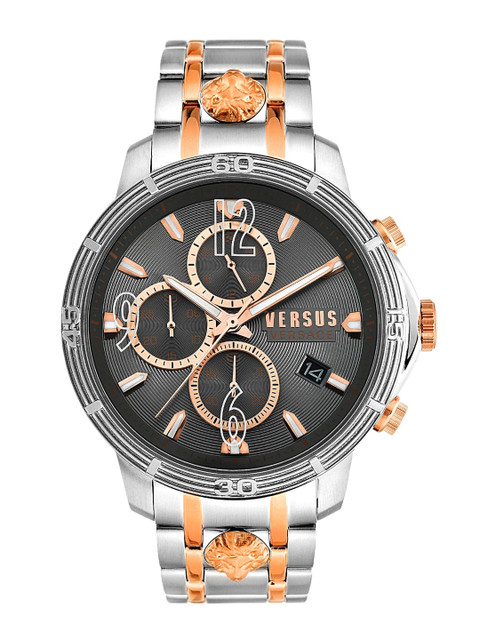 

Versace Men Charcoal & Silver-Toned Analogue Watch VSPHJ0820