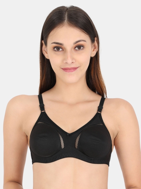 

Softline Butterfly Black Solid Non-Wired Non Padded Everyday Bra 2003