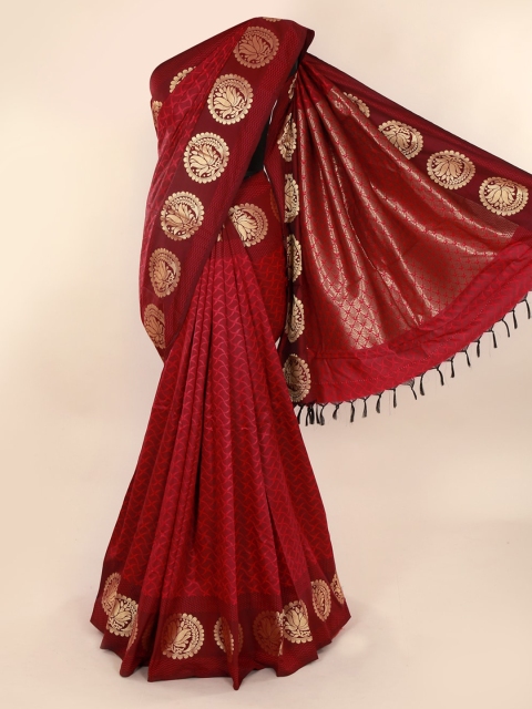 

Pothys Red Woven Design Art Silk Saree