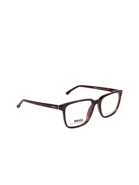 

INVU Unisex Brown & Black Tortoise Shell Full Rim Rectangle Frames